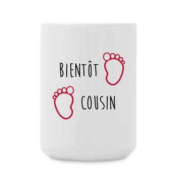 Onkel / Tante / Vetter / Cousin / Kusine - Große Tasse 440 ml - Weiß - Vorne