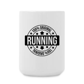 Laufen / Running / Jogging / Joggen / Marathon - Große Tasse 440 ml - Weiß - Vorne