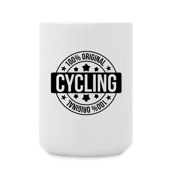 Radfahren / Radfahrer / Fahrrad / Radsport / - Große Tasse 440 ml - Weiß - Vorne