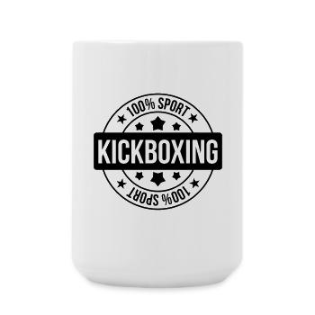 Kickboxen / Kickboxing / Kickboxer / Kick Boxing - Große Tasse 440 ml - Weiß - Vorne
