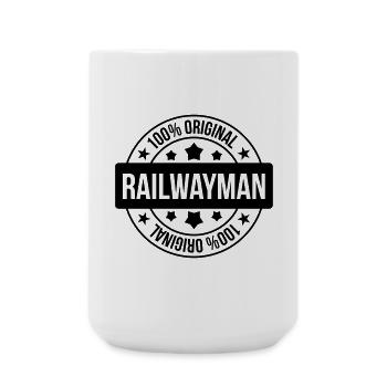 Railway Railwayman Cheminot Train Eisenbahn - Large Mug 440 ml - white - Front