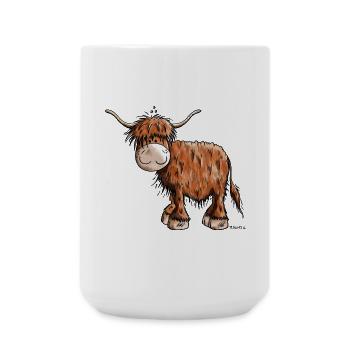 Highland Cattle - Large Mug 440 ml - white - Front