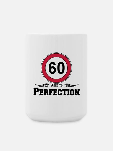 60e anniversaire, 60 ans vieilli à la perfection (25) - Grande tasse 440 ml - blanc