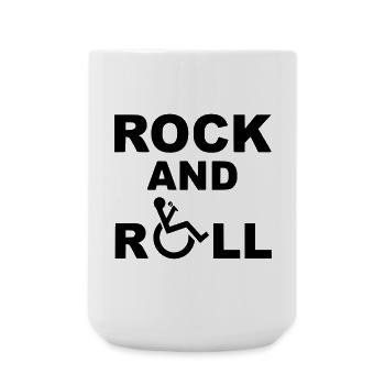 Je me balance dans mon fauteuil roulant. Fauteuil roulant # - Grande tasse 440 ml - blanc - Devant