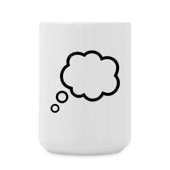Thinking Bubble Comic Thought Bubble Bubble Thoughts - Large Mug 440 ml - white - Front