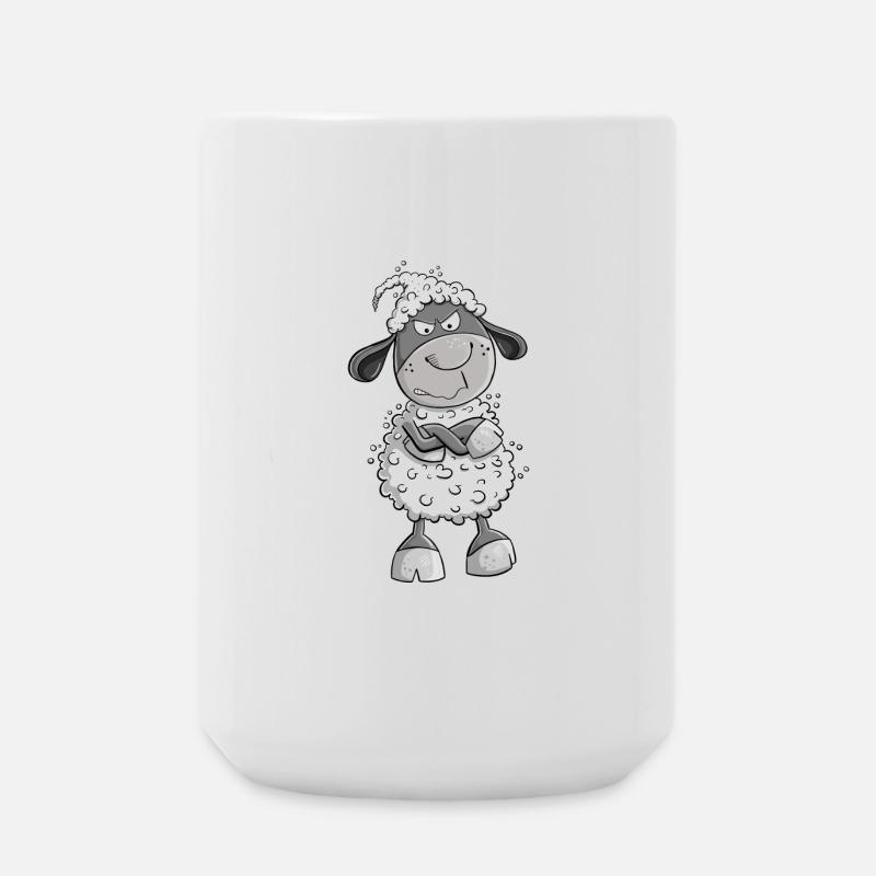 Nö Schaf I Nein Statement Comic Tiermotiv Fun - Große Tasse 440 ml - Weiß
