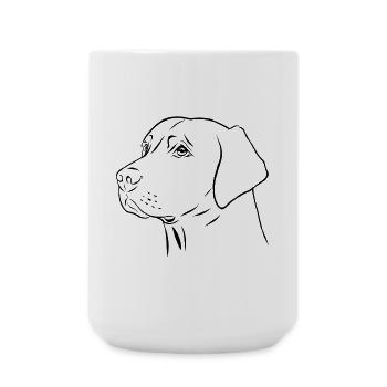 Drawn Labrador Retriever Portrait - Large Mug 440 ml - white - Front