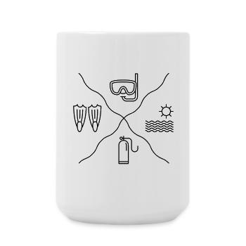 Diving - Large Mug 440 ml - white - Front
