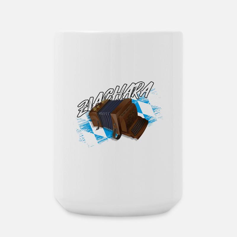 Zichara - Playing Bavaria Harmonica | ZiachON! - Large Mug 440 ml - white
