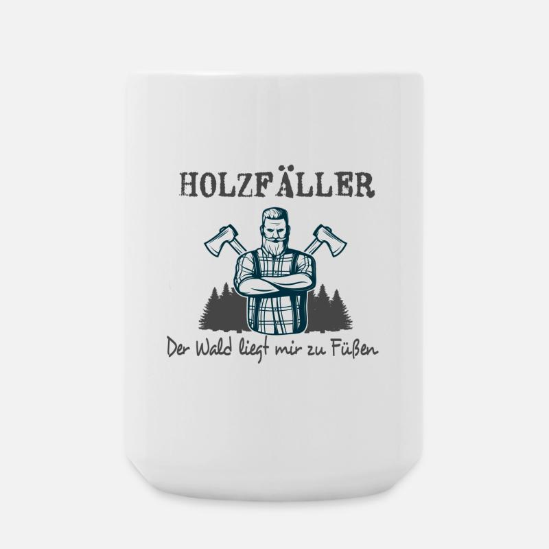 Holzfäller - Große Tasse 440 ml - Weiß