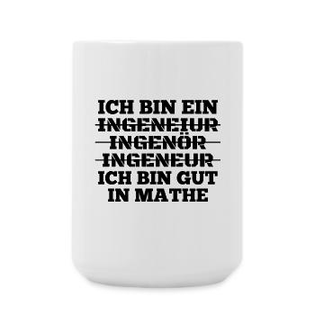 Ingenieur Ich bin gut in Mathe Geschenk - Große Tasse 440 ml - Weiß - Vorne