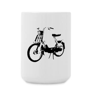 Mofa Moped Töffli - Ciao Bravo Trend - 2025 - Große Tasse 440 ml - Weiß - Vorne