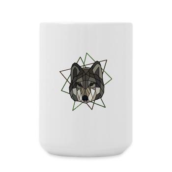 Wolf - Große Tasse 440 ml - Weiß - Vorne
