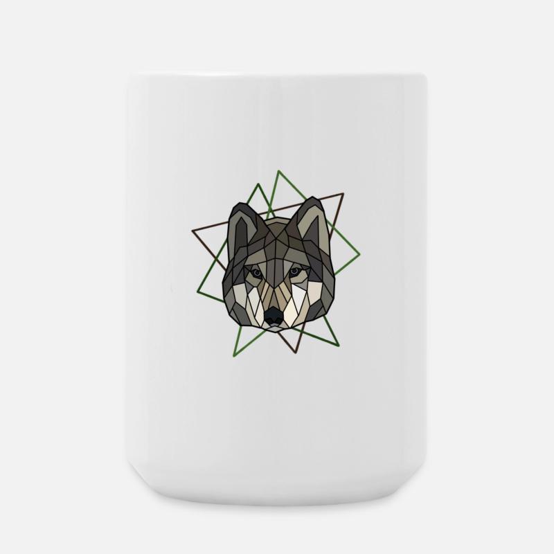 wolf - Large Mug 440 ml - white