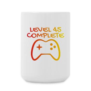 45th Birthday Level 45 Complete - Large Mug 440 ml - white - Front
