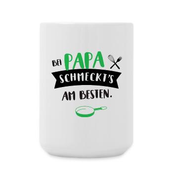 papa bester vater koch küche hobby grillen lecker - Große Tasse 440 ml - Weiß - Vorne