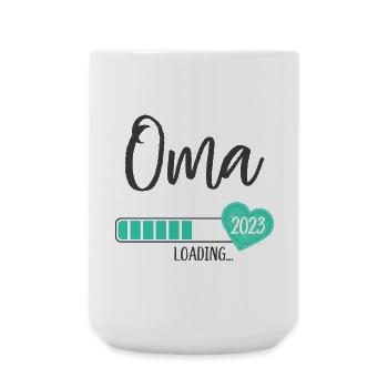Oma Loading 2023 Herz Junge Werdende Großmutter - Große Tasse 440 ml - Weiß - Vorne