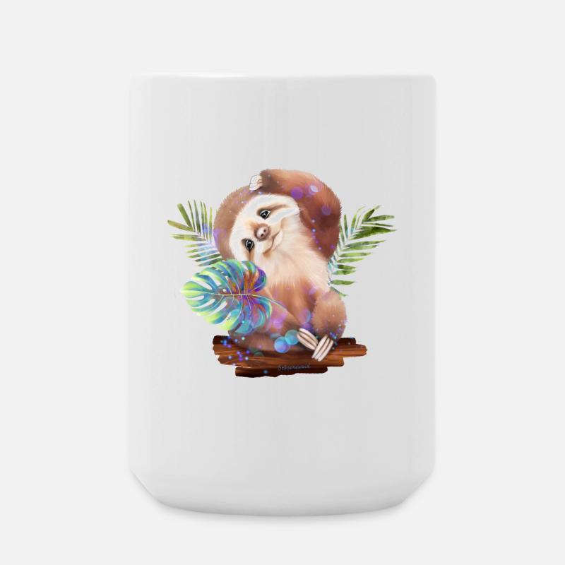 Faultier - Große Tasse 440 ml - Weiß