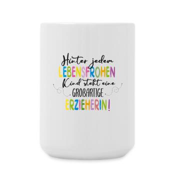 Großartige Erzieherin - Große Tasse 440 ml - Weiß - Vorne