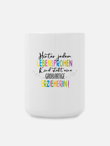 Großartige Erzieherin - Große Tasse 440 ml - Weiß