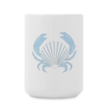 Crabe bleu - Grande tasse 440 ml - blanc - Devant