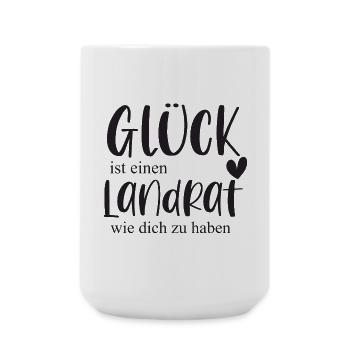 Landrat Ehrenamt Politiker Politik Geschenk - Große Tasse 440 ml - Weiß - Vorne