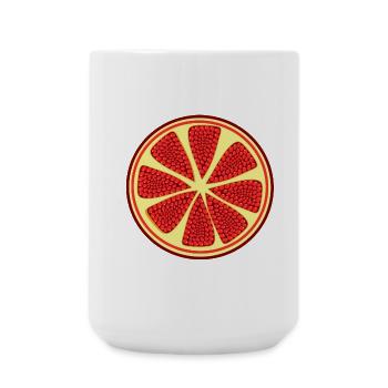 Granatapfel Apfel Frucht rot rote Früchte vegan - Große Tasse 440 ml - Weiß - Vorne