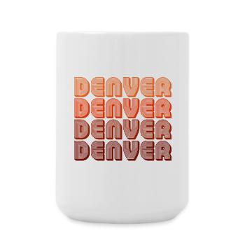 Denver Gradient Retro Pattern - Large Mug 440 ml - white - Front