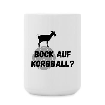Bock auf Korbball - Große Tasse 440 ml - Weiß - Vorne