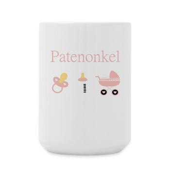 Patenonkel Geburt Mädchen Taufe - Große Tasse 440 ml - Weiß - Vorne