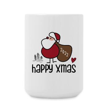 Festive Christmas Santa - Large Mug 440 ml - white - Front
