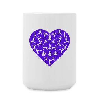 Yoga Pose Love - Yoga Apparel - Große Tasse 440 ml - Weiß - Vorne