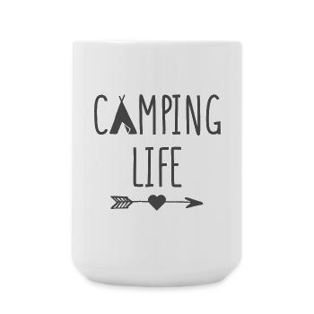 Vie de camping - Grande tasse 440 ml - blanc - Devant