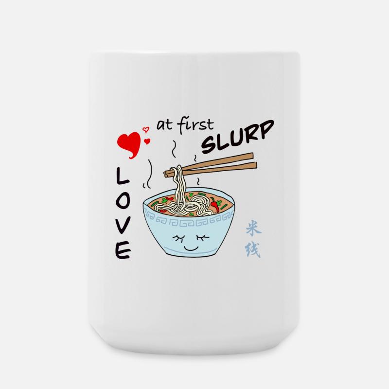 Reisnudeln Valentinstag - Große Tasse 440 ml - Weiß