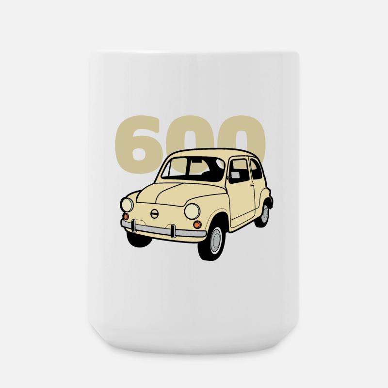 600 beige v2 - Large Mug 440 ml - white
