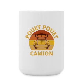 camion, routier, camionneur - Grande tasse 440 ml - blanc - Devant