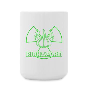 GARLIC BIOHAZARD - Große Tasse 440 ml - Weiß - Vorne