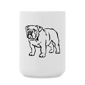 Bouledogue anglais - Grande tasse 440 ml - blanc - Devant
