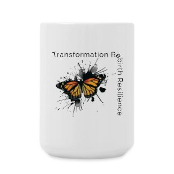 Butterfly - Résilience à la renaissance de la transformation - Grande tasse 440 ml - blanc - Devant
