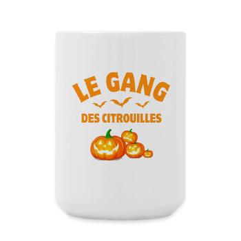 halloween, citrouille, citrouilles - Grande tasse 440 ml - blanc - Devant