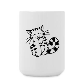 Cartoon Kitten - Large Mug 440 ml - white - Front