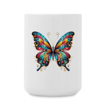 Papillon - Grande tasse 440 ml - blanc - Devant