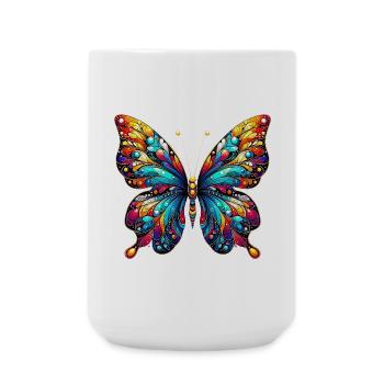 Papillon - Grande tasse 440 ml - blanc - Devant