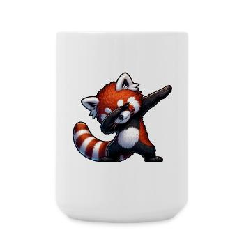 Roter Panda Dab – Kawaii Tanz Motiv - Große Tasse 440 ml - Weiß - Vorne