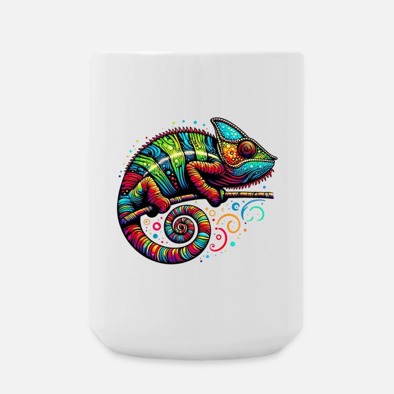 Chamäleon - Große Tasse 440 ml - Weiß