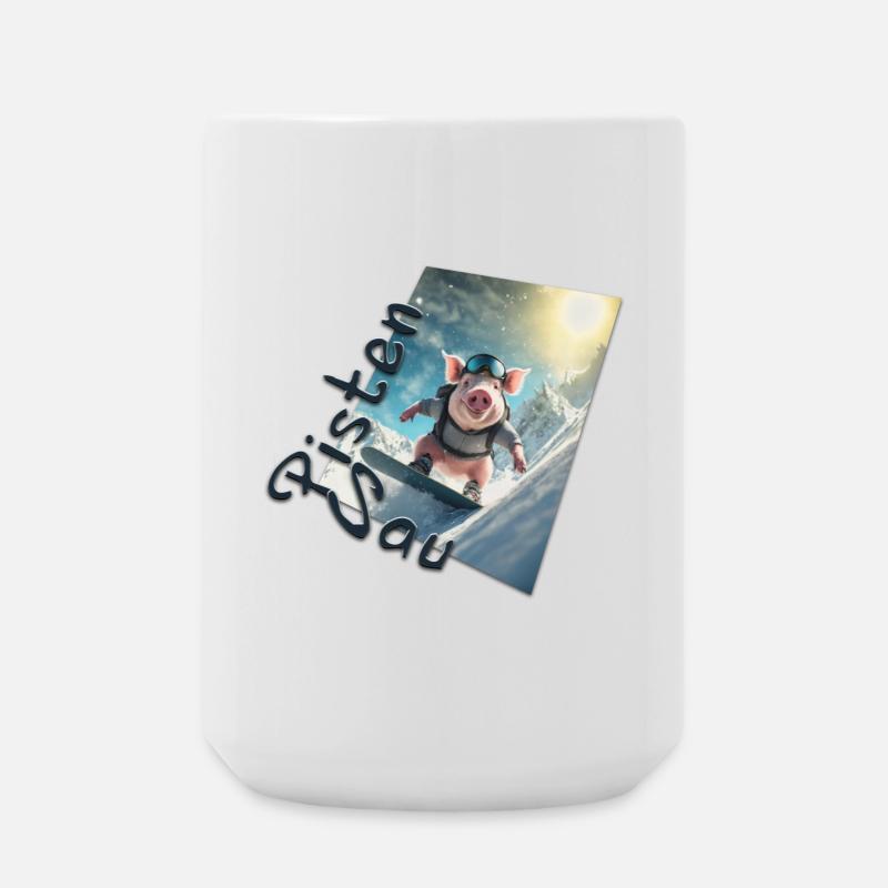 Pistensau - Large Mug 440 ml - white