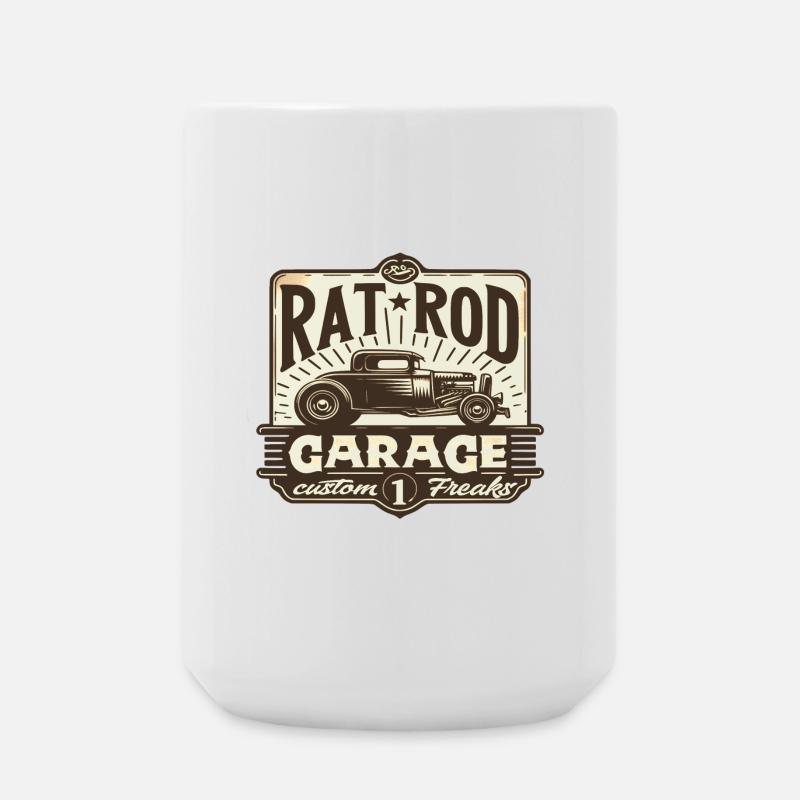 Ratsking Ratlook Shirt – Rustikaler Custom Style - Große Tasse 440 ml - Weiß