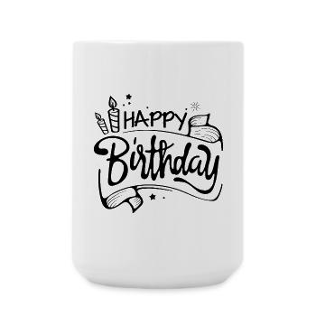 Bon anniversaire - Grande tasse 440 ml - blanc - Devant