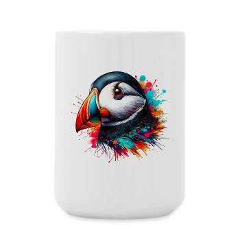 Macareux - Grande tasse 440 ml - blanc - Devant