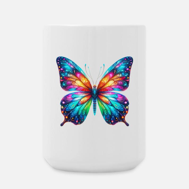 Schmetterling - Große Tasse 440 ml - Weiß